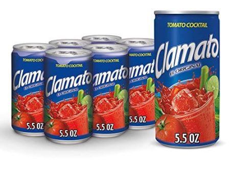 PACK OF 12 - Clamato Tomato Cocktail, Original, 5.5 Fl Oz, 6 Count Hot on Sale