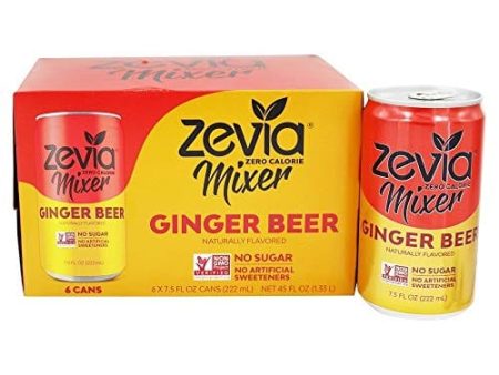 ZEVIA MIXER GNGR BEER 0CAL, 7.5 Fl Oz (Pack of 6) Online now