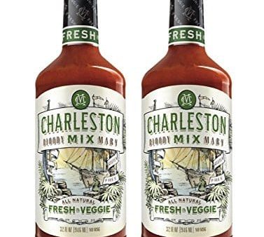 Charleston Mix Premium, All Natural Bloody Mary Mix. Fresh & Veggie, 32oz (2 bottles) For Cheap