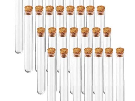 30 PCS Glass Test Tube,15x150mm Glass Tubes with Cork Stoppers,20ml Glass Test Tube for Bath Salt,Candy Storage,Plants,Party Favors,Scientific Experiments Cheap