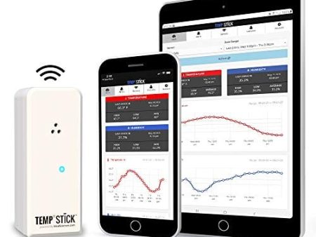 Temp Stick Remote WiFi Temperature & Humidity Sensor. No Subscription. 24 7 Monitor, Unlimited Text, Push & Email Alerts. Free Apps, Made in America. Use with Alexa, IFTTT. Monitor Anywhere, Anytime. Sale