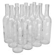 North Mountain Supply - NMS W5 Flint 750ml Glass Bordeaux Wine Bottle Flat-Bottomed Cork Finish - Case of 12 - Clear Flint Supply