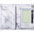 Marble Server Books Guest Check Holders with 9 Pockets Includes Zipper Pouch with Pen Holder Fit Server Apron for Restaurant Waiter Waitress (Grey, 1 Pack) Online Hot Sale