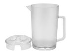 G.E.T. Heavy-Duty Shatterproof Plastic 2 Quart Pitcher with Lid, BPA Free (64 Ounce), Clear Fashion