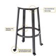 Ball & Cast Pub Height Barstool 29 Inch Seat Height Rustic Brown Set of 2 Hot on Sale