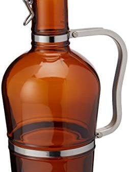 2 Liter Growler with Metal Handle- Amber Online Sale