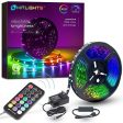 32.8ft Smart LED Strip Lights, HitLights Music Sync Color Changing LED Lights Strip for TV Room Tiktok Party Work with Alexa Google Home(Remote, Voice Activated and APP Control) Supply