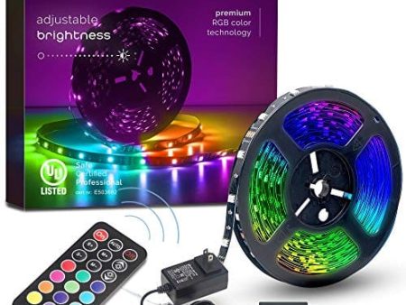 32.8ft Smart LED Strip Lights, HitLights Music Sync Color Changing LED Lights Strip for TV Room Tiktok Party Work with Alexa Google Home(Remote, Voice Activated and APP Control) Supply