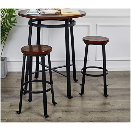 Ball & Cast Pub Height Barstool 29 Inch Seat Height Rustic Brown Set of 2 Hot on Sale