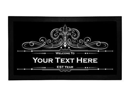 Bang Tidy Clothing Personalized Bar Runner Mat - Novelty Beer Gifts - Add Your Text - DI016.1 Hot on Sale