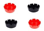 4  Ashtrays Assorted - Pack of 4ct (2 Black and 2 Red) Sale