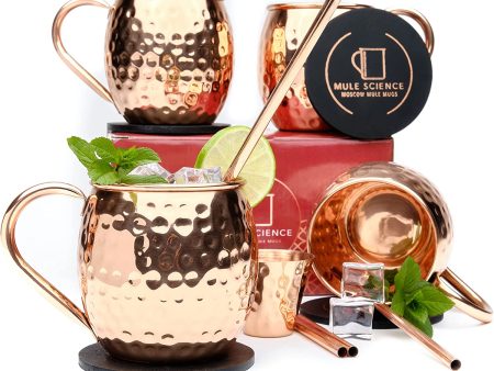 Best Seller Moscow Mule Copper Mugs - Set of 4 (16oz) Online Hot Sale