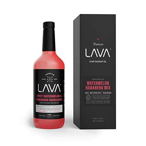 (3 Pack) LAVA Premium Spicy Watermelon Habanero Margarita Mix, Cold-Pressed Organic Watermelon, Agave, Habanero, No Artificial Sweeteners, Lots of Flavor, Ready to Use, 1-Liter (33.8oz) Glass Online