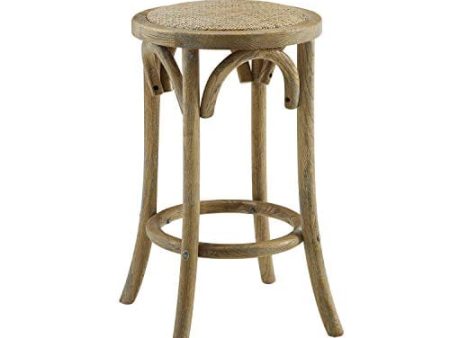 Bronwyn Natural Rattan Seat Backless Counter Stool by Linon Supply