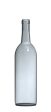 North Mountain Supply - NMS W5 Flint 750ml Glass Bordeaux Wine Bottle Flat-Bottomed Cork Finish - Case of 12 - Clear Flint Supply