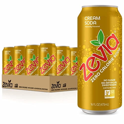 Zevia Zero Calorie Cream Soda, 16 Ounce Cans (Pack of 12) on Sale