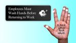 Employees Must Wash Hands Sign - 3  x 9  - Ideal for Wall, Door or Sink- Perfect Signs for Staff Bathroom, Washing Station, Restaurant or Commercial Kitchen for Food Health and Safety Compliance Online