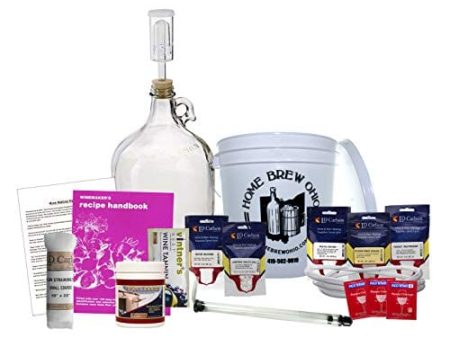 Home Brew Ohio Upgraded 1 Gallon Wine From Fruit Kit - Includes Mini Auto-Siphon Fashion