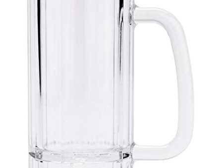 G.E.T. Shatter-Resistant Plastic Beer Mug   Stein, 16 Ounce, BPA Free, 00086-1-SAN-CL (Set of 4) For Discount