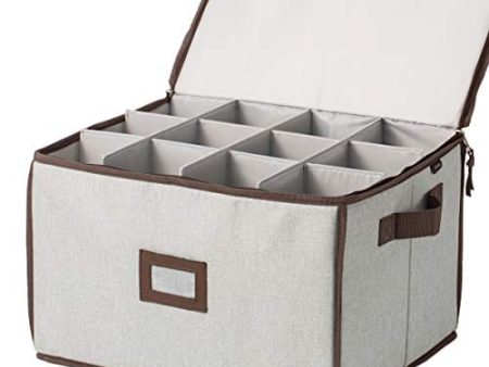 JILLMO Wine Glass Storage Box, Hard Shell and Stackable Glassware Storage Container Online