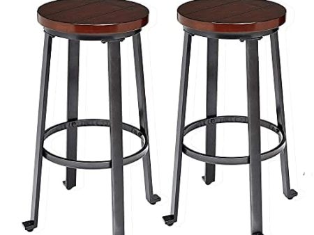 Ball & Cast Pub Height Barstool 29 Inch Seat Height Rustic Brown Set of 2 Hot on Sale