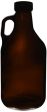 32oz (1 Quart) Glass Growler (1) with poly seal cap Supply