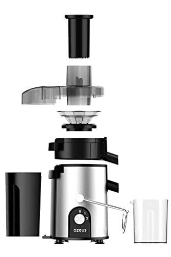 [ Unique Version] AZEUS Centrifugal Juicer Machines, Juice Extractor with Germany-Made 163 Chopping Blades (Titanium Reinforced) & 2-Layer Centrifugal Bowl, High Juice Yield, Easy to Clean, Anti-Drip,100% BPA-Free, ETL Listed, Catcher & Brush Included Cheap