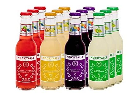 **The Official Cocktails of Dry January** - Mocktails Uniquely Crafted Alcohol Free Variety Pack | Non-Alcoholic Cocktail, Low Calorie, Non-GMO, Vegan Alternative | 6.8 Fluid Ounce (Pack of 12) For Cheap