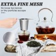 Yoassi Extra Fine 18 8 Stainless Steel Tea Infuser Mesh Strainer with Large Capacity & Perfect Size Double Handles for Hanging on Teapots, Mugs, Cups to Steep Loose Leaf Tea and Coffee For Discount