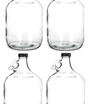 4 Glass Water Bottle, Includes 38 mm Polyseal Cap, 1 gal Capacity (Pack of 4) Online Sale