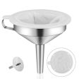 Lakatay 5-Inch Food Grade Stainless Steel Kitchen Funnel with 200 Mesh Food Filter Strainer for Transferring of Liquid Dry Ingredients and Metal Cooking Funnel Online now