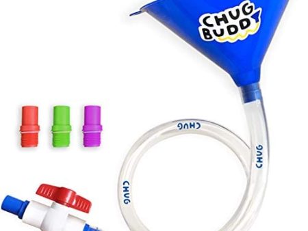 Chug Buddy Beer Bong, Beer Funnel with Hose, Drinking Funnel, Beer Bongzilla Funnel Bachelor Party Games, 4 Interchangeable Mouth Pieces, Long Funnel 3ft Tube, Beer Stick College Party, Drinking Games Online Sale