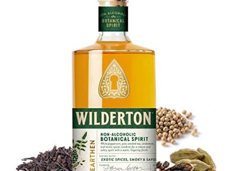 Wilderton Earthen Non Alcoholic Spirits - Botanical Spirit with Spice, Wood, and Smoke Notes - Zero Proof Alcohol Free Drinks - 25.4 fl oz For Cheap