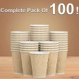 Luckypack Hot Paper Cups_12 oz Disposable Insulated Corrugated Sleeve Ripple Wall Paper Cup for Drink，Hot Coffee Cups （100,12oz Cups） (Brown) on Sale