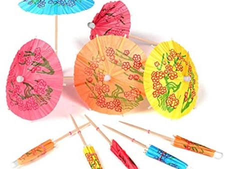 144 PCS Drink Umbrellas, 4 Inch Cocktail Umbrellas, Mini Paper Umbrellas for Drinks, Assorted Tropical Color Umbrella Cocktail Picks for Party Decorations, Cake Toppers, Picnics Discount