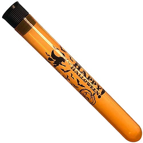 (Custom Prints) Halloween, 16x125mm Orange Test Tubes with Black Hollow Bottom Caps, Polypropylene, Karter Scientific (Pack of 50) Hot on Sale