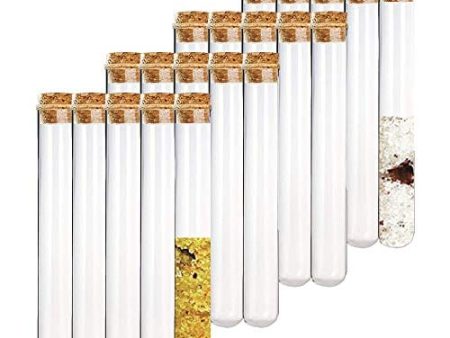 20PCS 40ml Glass Test Tubes with Cork Stoppers,20×180mm Round Bottom Test Tube for Scientific Tests,Candy,Bath Salt,Cultivated Plants For Cheap