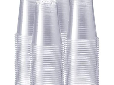 [240 Pack - 16 oz.] Clear Disposable Plastic Cups - Cold Party Drinking Cups Discount